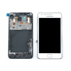 Samsung Galaxy S2 i9100 Lcd and Digitizer Complete with Frame in white