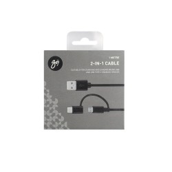 Goji 2-in-1 Micro USB & USB Type-C 1M Cable