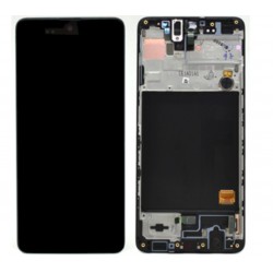 Samsung A51 Black LCD & Digitiser Complete A515f GH82-21669A (refurbished with frame)