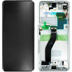 Genuine Samsung Galaxy S21 Ultra 5G (G998) Complete lcd with frame in Phantom Silver - Part no: GH82-26035B
