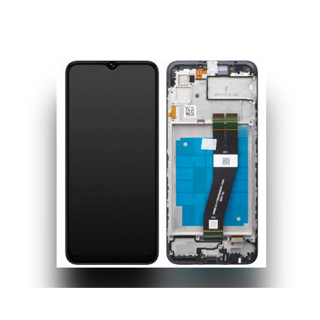 Genuine Samsung Galaxy A03 SM-A035 Complete lcd with frame in Black - Part no: GH81-21626A