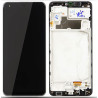 Genuine Samsung Galaxy M32 (M325F) Complete lcd with front frame in Black: Part no: GH82-26193A GH82-25981A