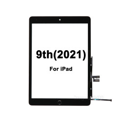 iPad 2021 9th Generation Replacement Adhesive Black Touch Screen Digitizer Original working with apple pen