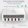 MECHANIC Wireless Smart Charge iCharge 8 Pro QC 3.0 8 USB Port Wireless Charging Dock LCD Display