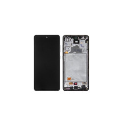 Genuine Samsung Galaxy A72 4G (A725F) Complete lcd display with frame and battery in White - Part no: GH82-25541D