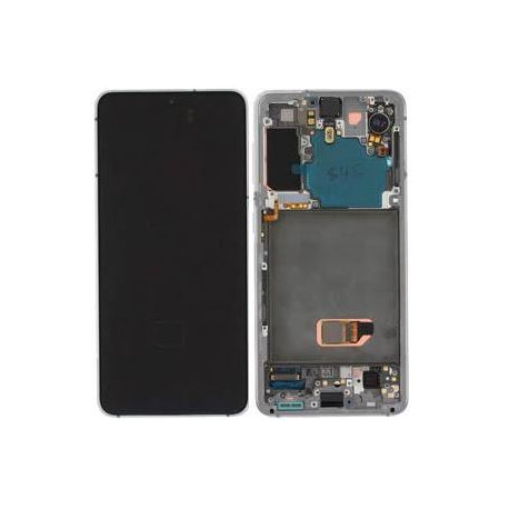 Samsung Galaxy S21 4G/5G (G991B/G990F) Complete lcd With frame in Phantom White Part no: GH82-24545C, GH82-24544C